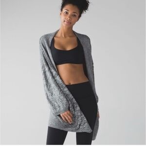 Lululemon Breeze Easy Gray Knit Wrap Cardigan